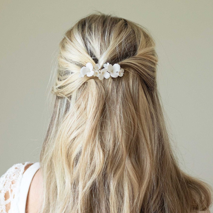 Wedding Hair Accessorieswedding Hair Accessories Ivory & Co | Elderflower Ceramic Floral Sprig Clip