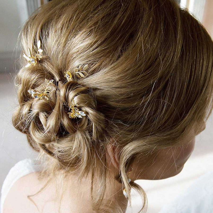 Wedding Hair Accessorieswedding Hair Accessories Laurel Lime | Dawn Chorus Gold Hair Pins