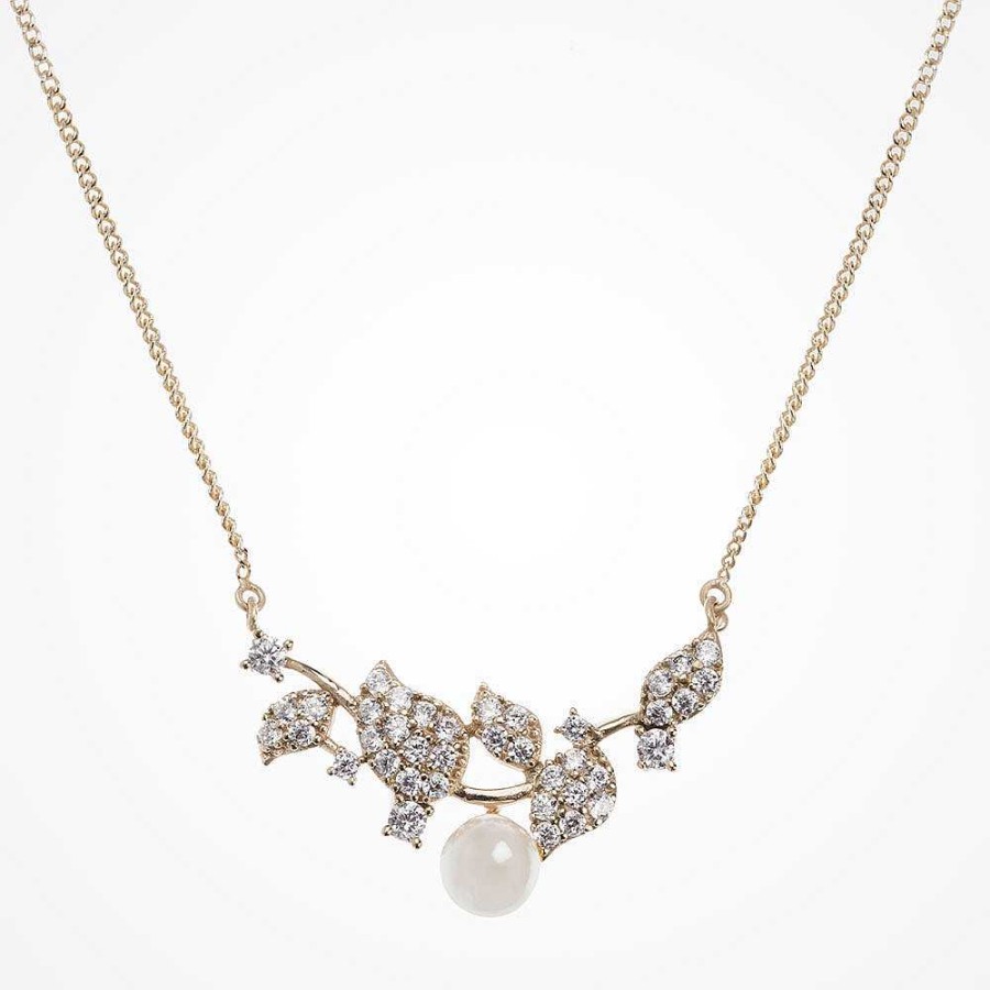 Wedding Jewellerywedding Jewellery Ivory & Co | Aphrodite Gold Pearl And Crystal Necklace