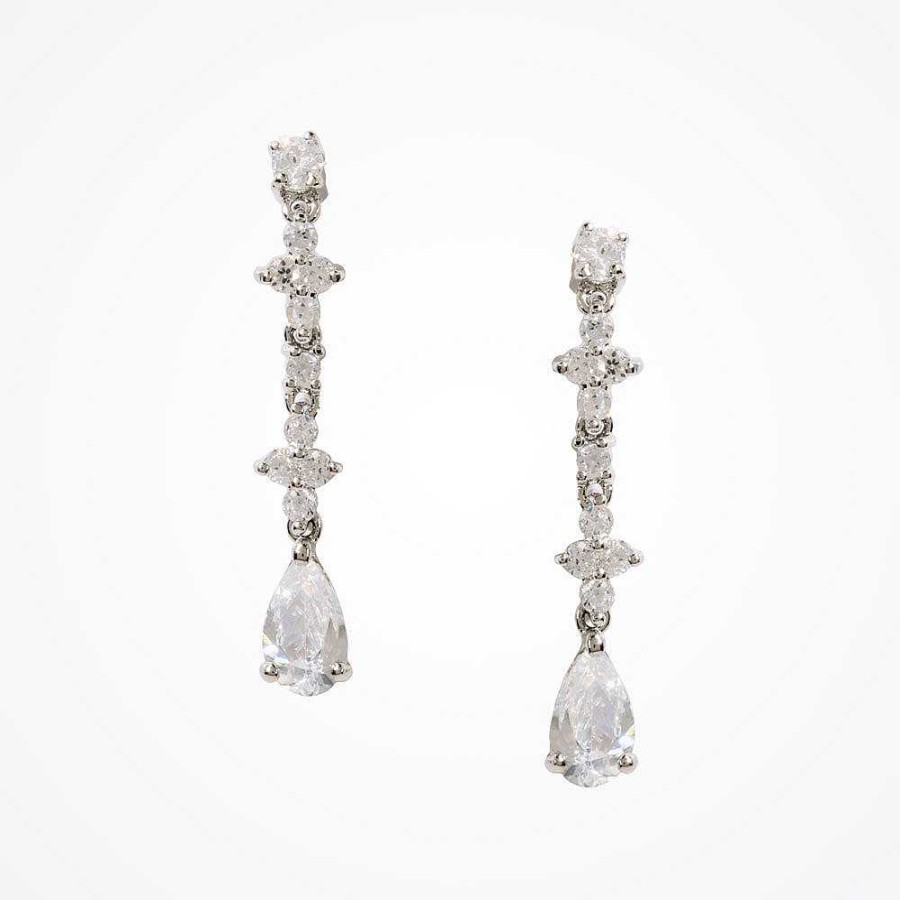 Wedding Jewellerywedding Jewellery Ivory & Co | Kensington Cubic Zirconia Drop Earrings