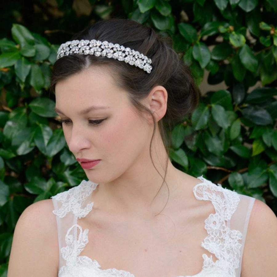 Wedding Hair Accessorieswedding Hair Accessories Ivory & Co | Cathleen Crystal Leaves Headband