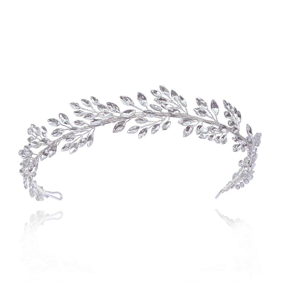 Wedding Hair Accessorieswedding Hair Accessories Ivory & Co | Utopia Crystal Vine Of Leaves Band