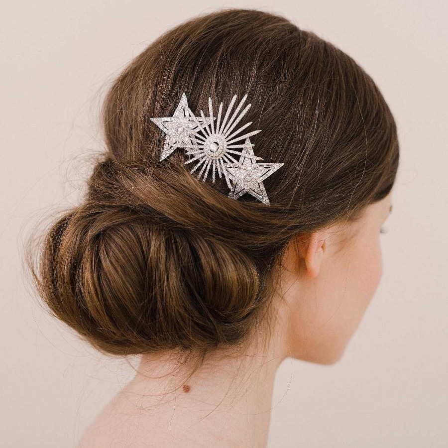 Wedding Hair Accessorieswedding Hair Accessories Stephanie Browne | Venus Trio Of Stars Crystal Hair Comb