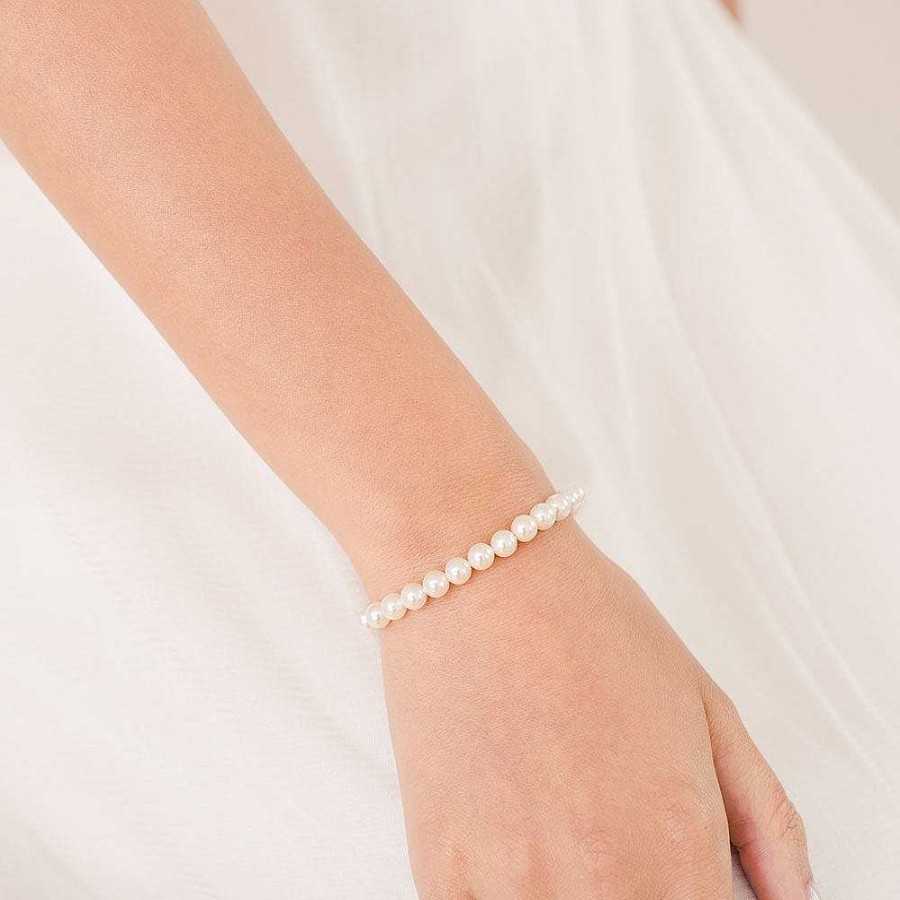 Wedding Jewellerywedding Jewellery Chez Bec | Ivory Elegance Pearl Bracelet (Silver)