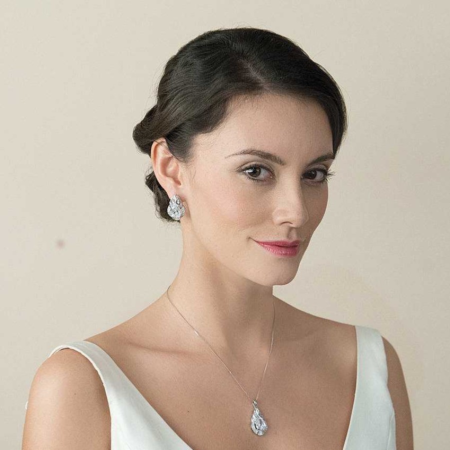 Wedding Jewellerywedding Jewellery Ivory & Co | Fairfax Crystal Cabochon Earrings