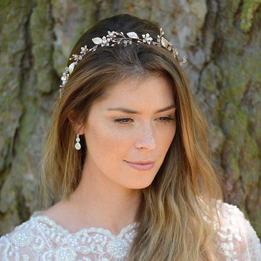 Wedding Hair Accessorieswedding Hair Accessories Ivory & Co | Gypsy Rose Gold Floral Hair Vine