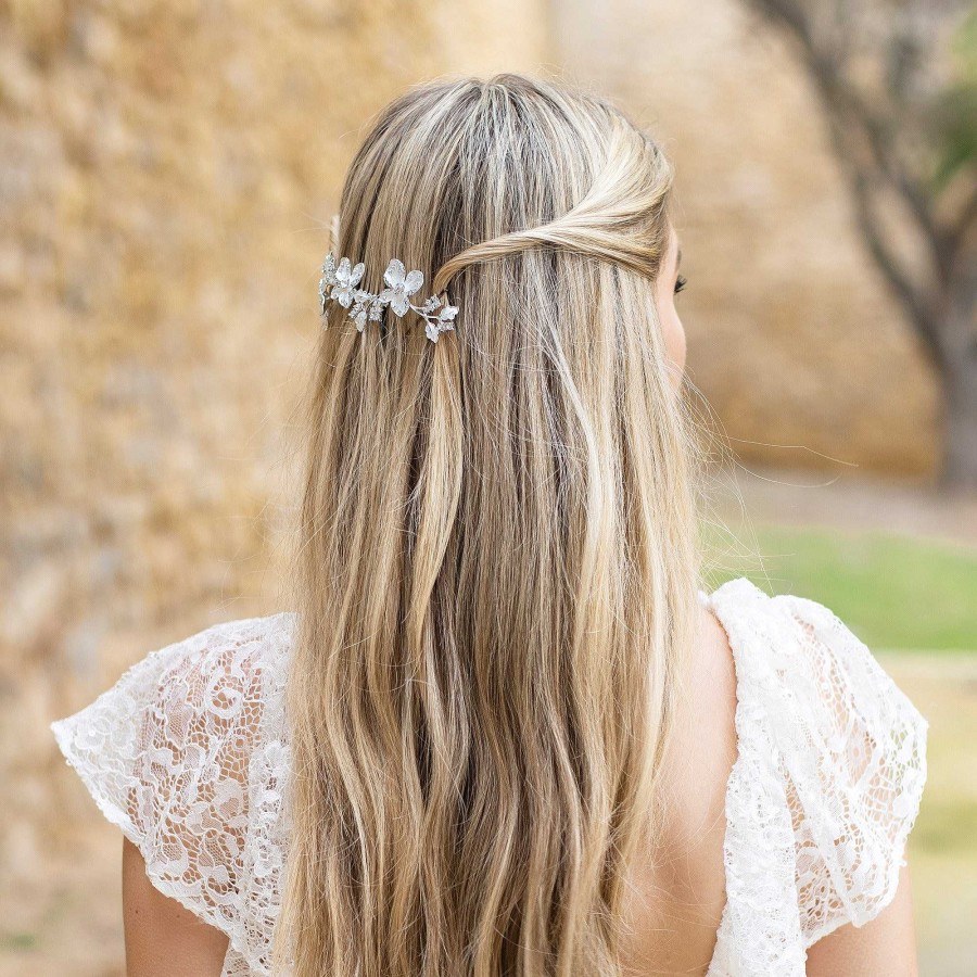 Wedding Hair Accessorieswedding Hair Accessories Ivory & Co | Peony Crystal Enamelled Bridal Comb