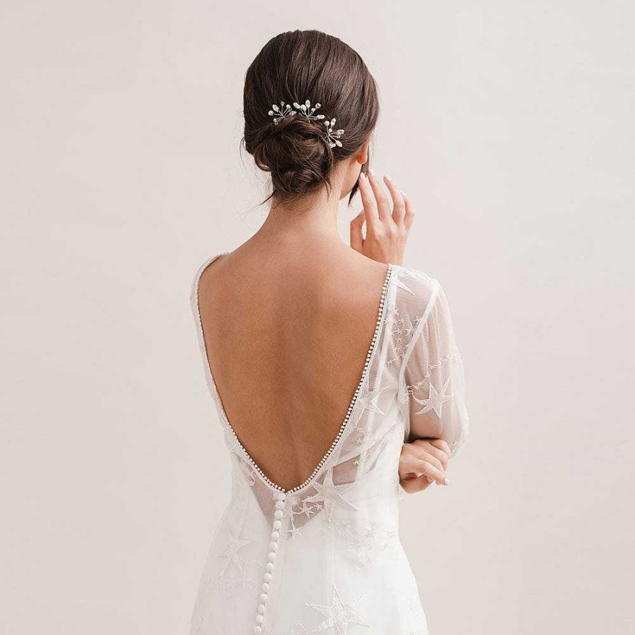 Wedding Hair Accessorieswedding Hair Accessories Chez Bec | Vanessa Pearl And Swarovski Crystal Hair Pins