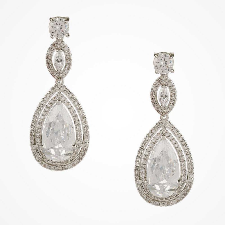 Wedding Jewellerywedding Jewellery Ivory & Co | Cotton Club Crystal Teardrop Earrings