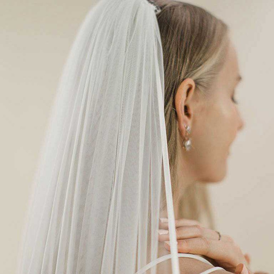 Veils, Cover-Ups And Beltsveils, Cover-Ups And Belts Rainbow Club | Snapdragon Satin Edge Long Wedding Veil