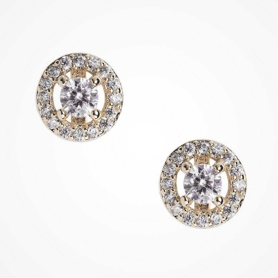 Wedding Jewellerywedding Jewellery Ivory & Co | Balmoral Gold Bridal Stud Earrings