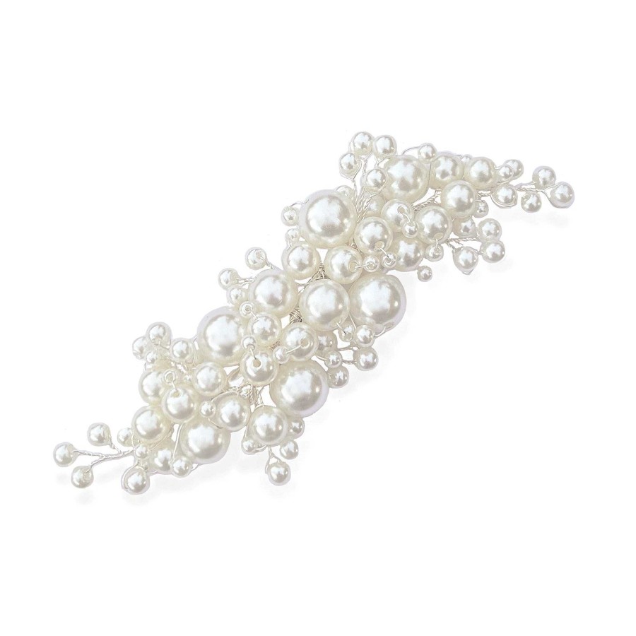 Wedding Hair Accessorieswedding Hair Accessories Ivory & Co | Pearl Blossom Statement Pearl Cluster Clip