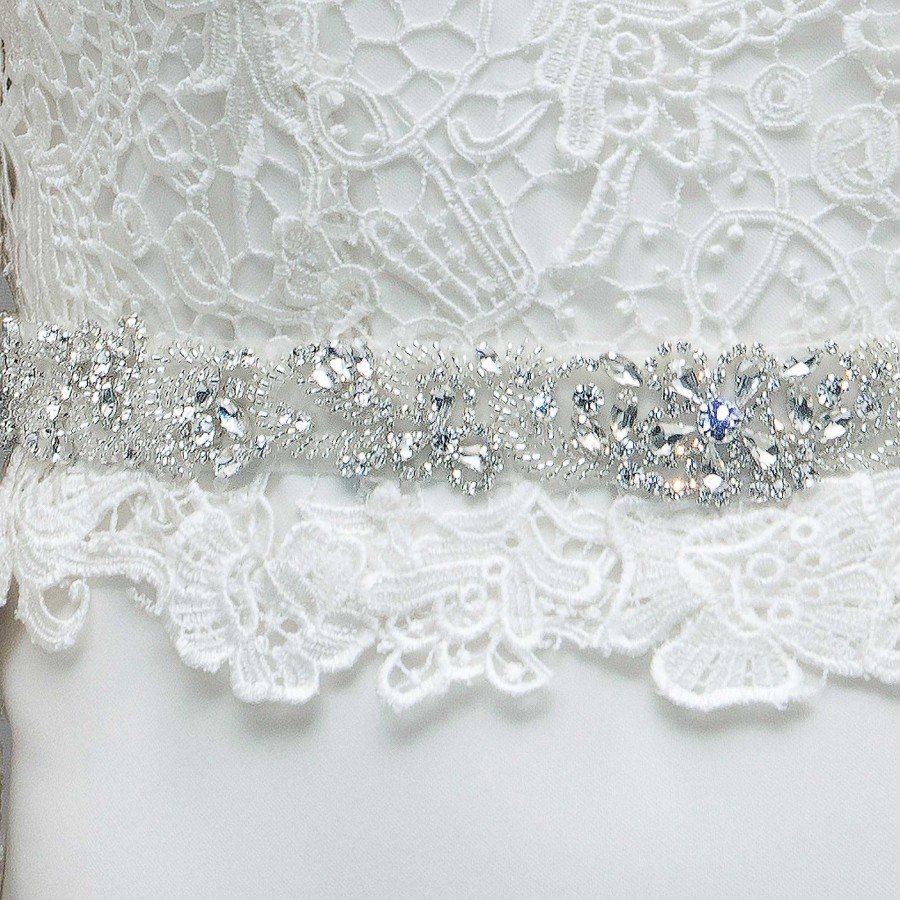 Veils, Cover-Ups And Beltsveils, Cover-Ups And Belts Ivory & Co | Great Gatsby Silver Crystal Vintage Style Belt