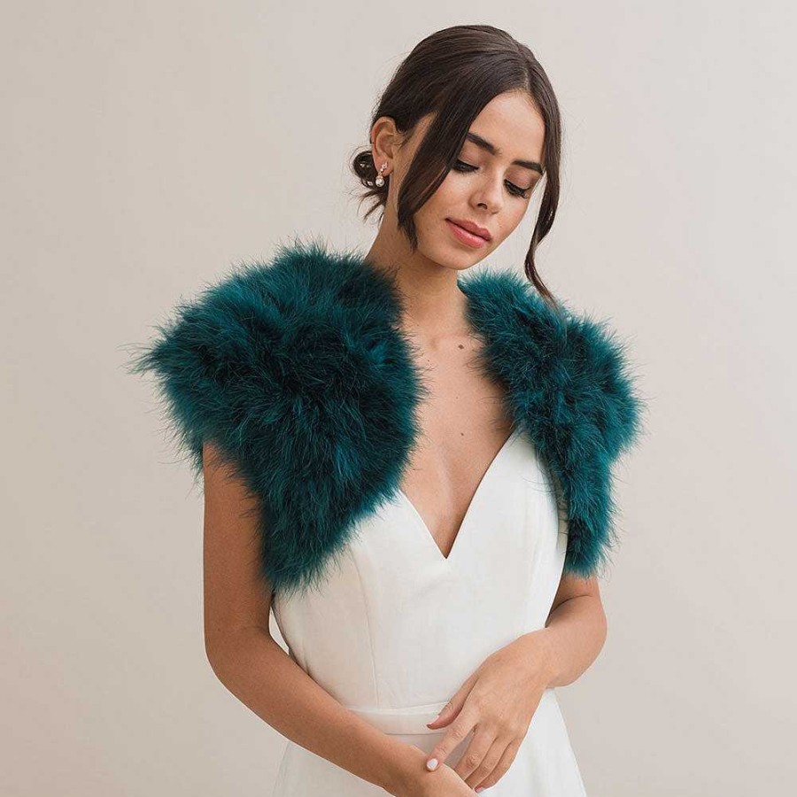 Veils, Cover-Ups And Beltsveils, Cover-Ups And Belts JL at Liberty in Love | Teal Feather Bridal Bolero