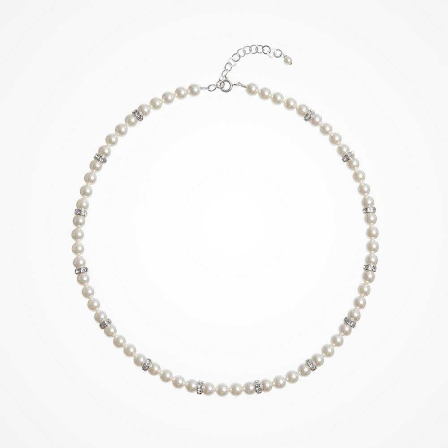 Wedding Jewellerywedding Jewellery Chez Bec | Crystal Elegance Pearl Necklace