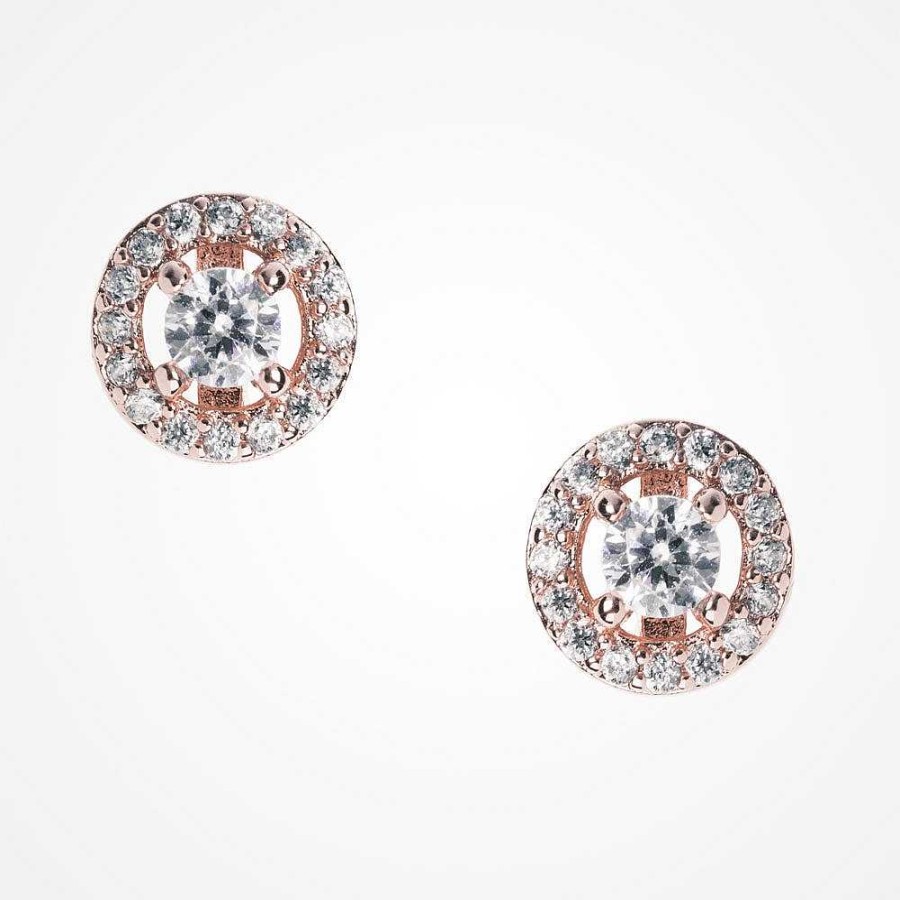 Wedding Jewellerywedding Jewellery Ivory & Co | Balmoral Rose Gold Bridal Stud Earrings