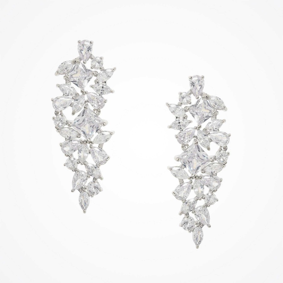 Wedding Jewellerywedding Jewellery Aria | Lyssa Crystal Bridal Statement Earrings