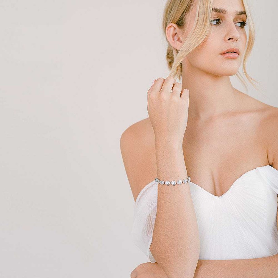 Wedding Jewellerywedding Jewellery Aria | Inda Pear Crystal Bracelet