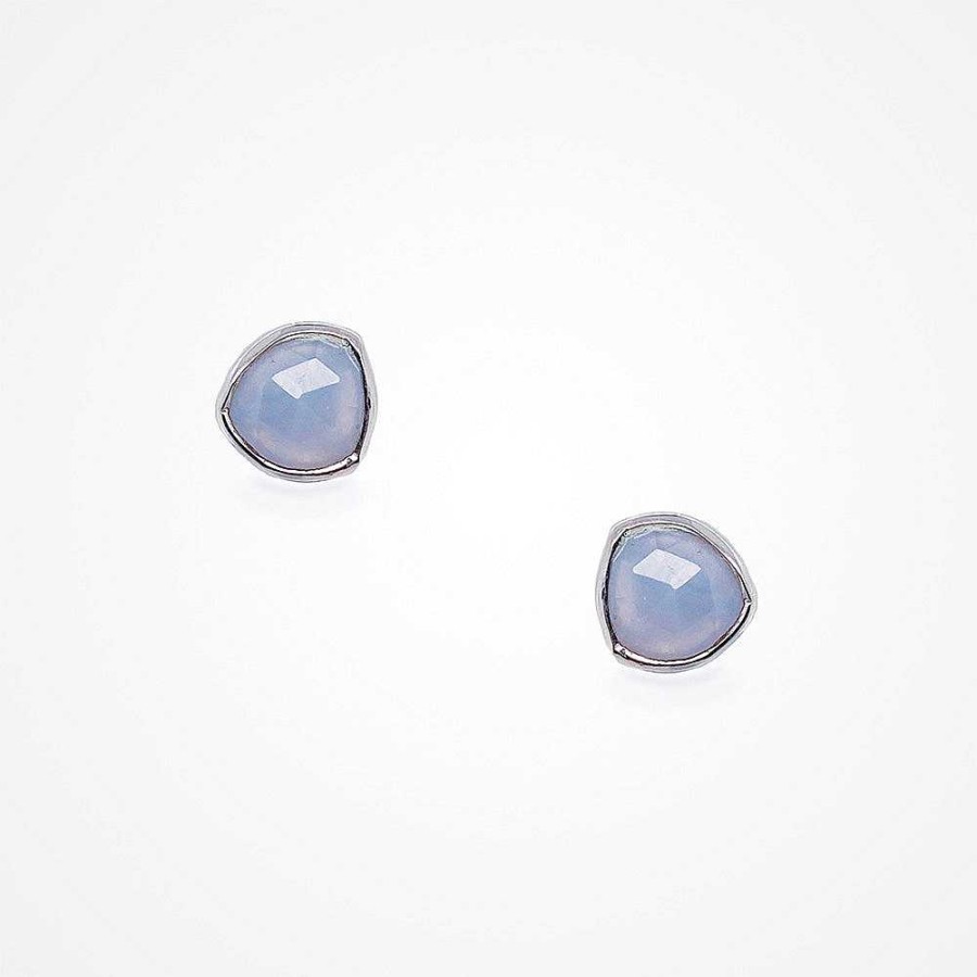 Wedding Jewellerywedding Jewellery Sarah Alexander | Sea Mist Blue Lace Agate Irregular Stud Earrings