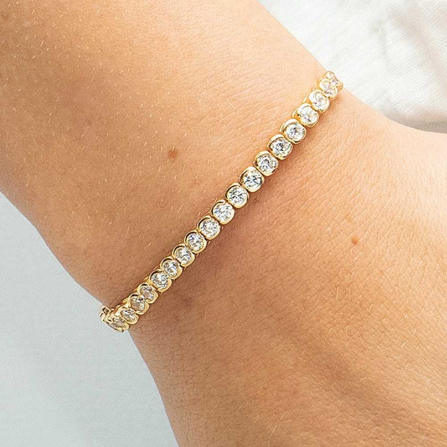 Wedding Jewellerywedding Jewellery Sarah Alexander | Envy Zirconia Crystal Tennis Toggle Bracelet