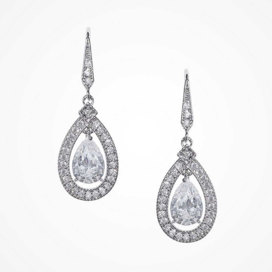 Wedding Jewellerywedding Jewellery Liberty in Love | Lilibeth Teardrop Cz Earrings (Silver)