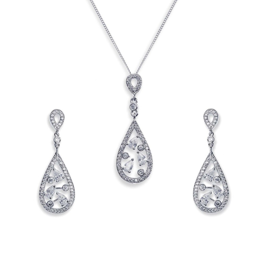 Wedding Jewellerywedding Jewellery Ivory & Co | Montpellier Necklace And Earrings Bridal Jewellery Set