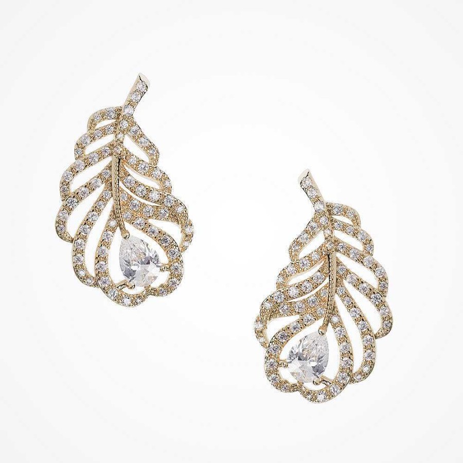 Wedding Jewellerywedding Jewellery Ivory & Co | Long Island Gold Drop Earrings