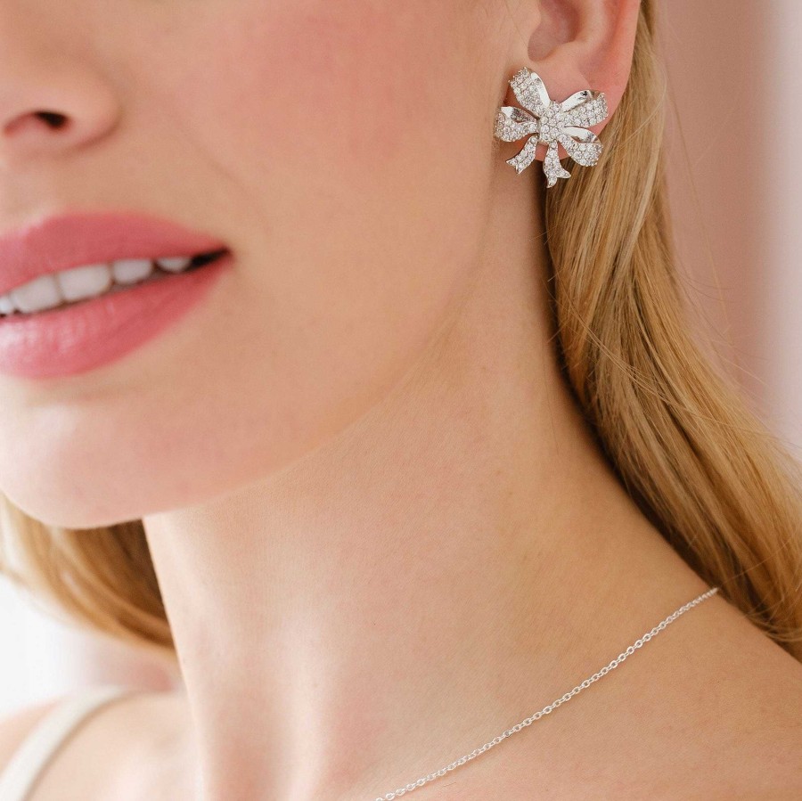 Wedding Jewellerywedding Jewellery Stephanie Browne | Kennedy Crystal Bow Earrings