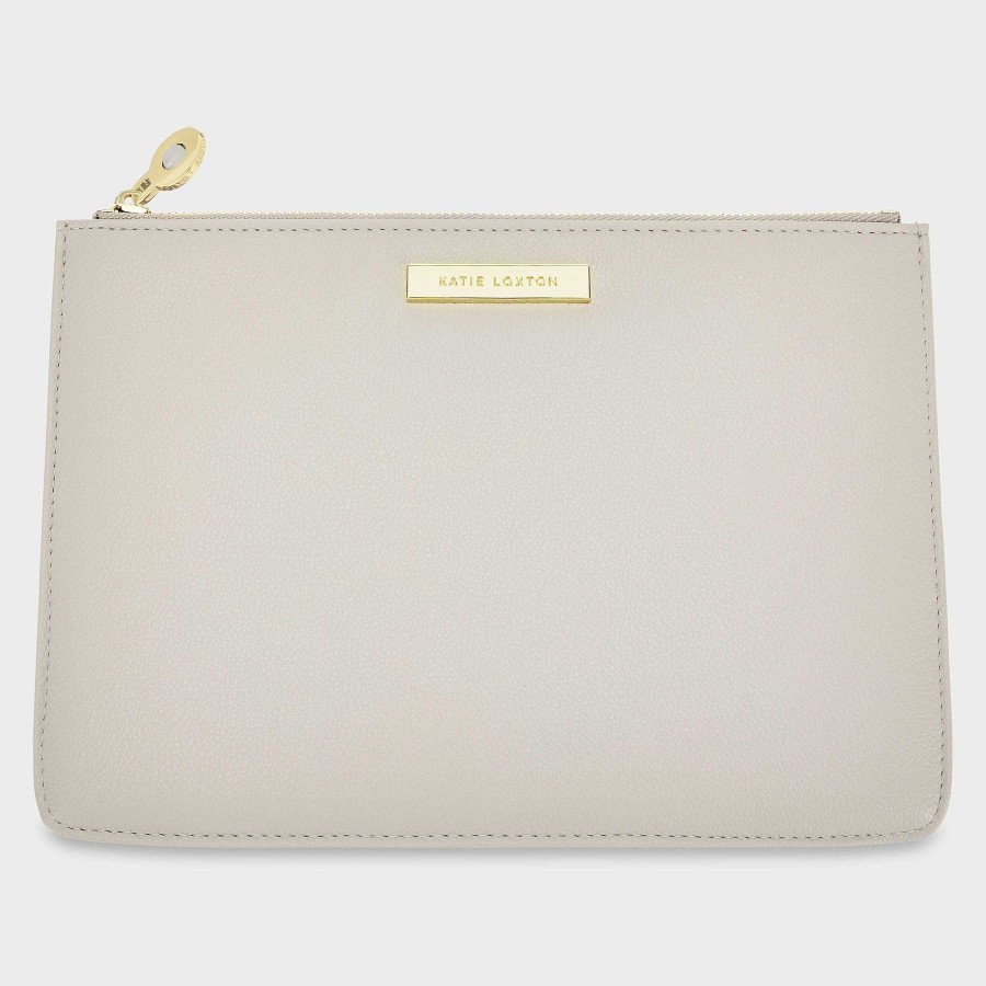 Bags Katie Loxton | Katie Loxton Semi-Precious Stone Pouch 'Thank You For Helping Me Tie The Knot' Rock Crystal In Grey