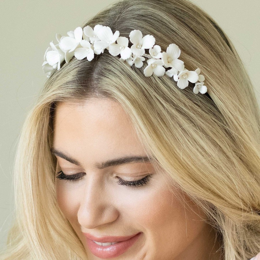 Wedding Hair Accessorieswedding Hair Accessories Ivory & Co | Wildflower Ceramic Floral Garland Headband