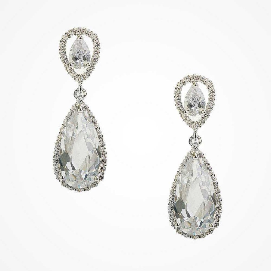 Wedding Jewellerywedding Jewellery Ivory & Co | Bacall Crystal Teardrop Earrings