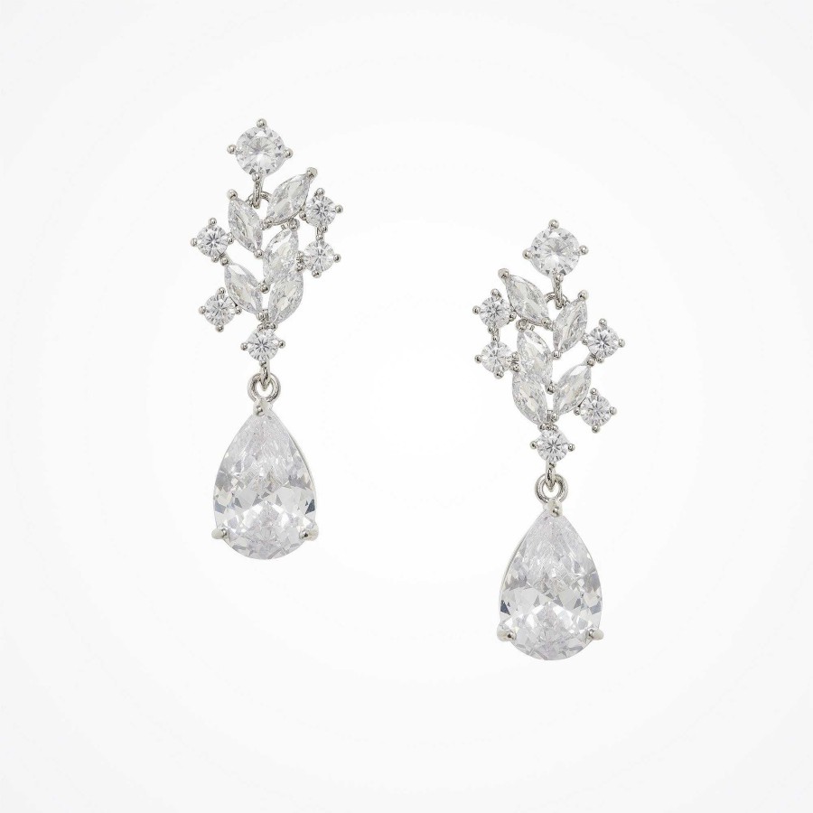 Wedding Jewellerywedding Jewellery Aria | Larkspur Crystal Drop Earrings