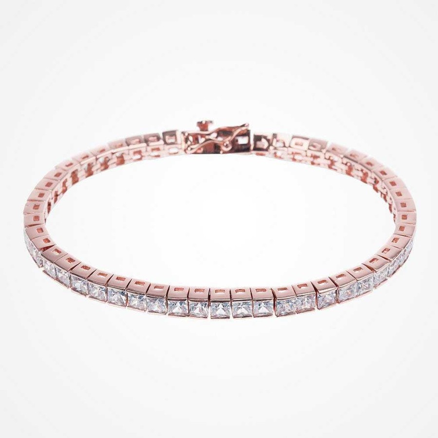 Wedding Jewellerywedding Jewellery Ivory & Co | Elegance Rose Gold Tennis Bracelet