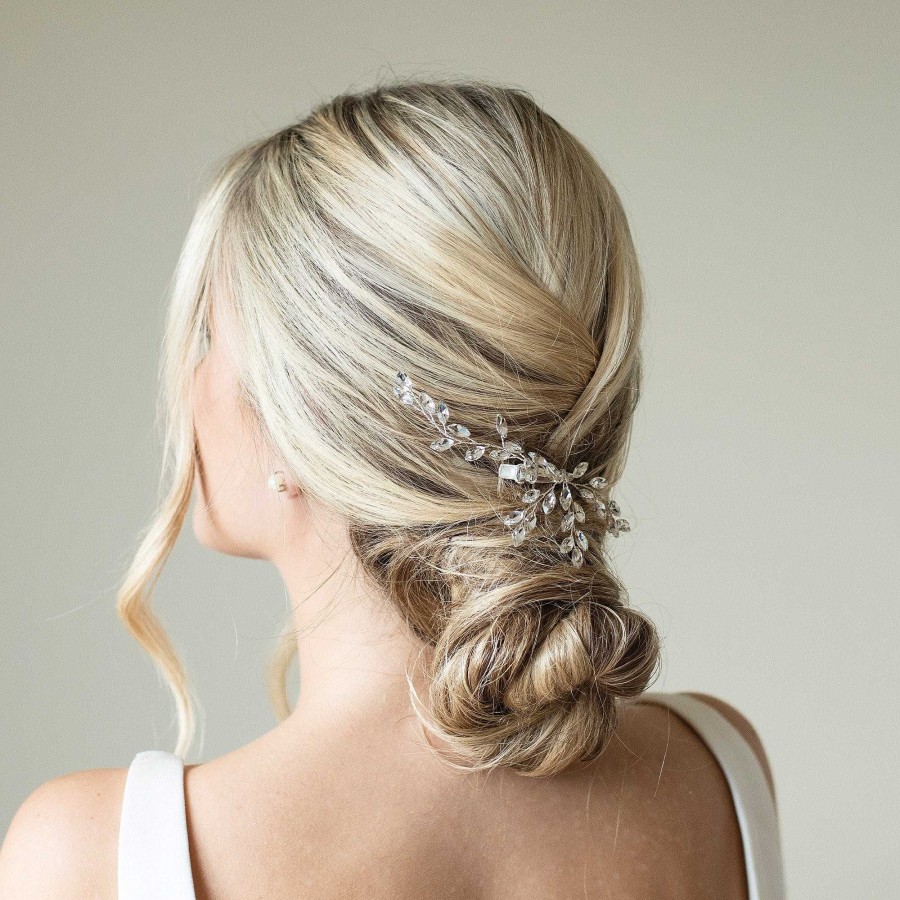 Wedding Hair Accessorieswedding Hair Accessories Ivory & Co | Silver Glimmer Crystal Spray Clip