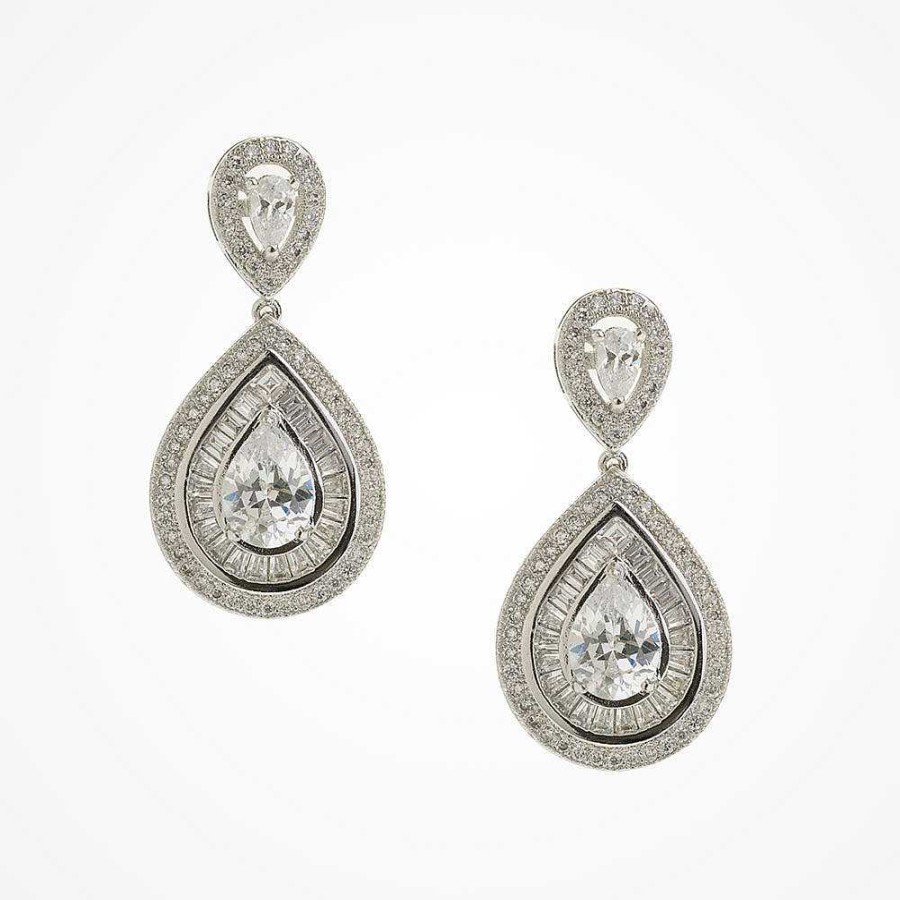 Wedding Jewellerywedding Jewellery Ivory & Co | Montgomery Crystal Teardrop Earrings