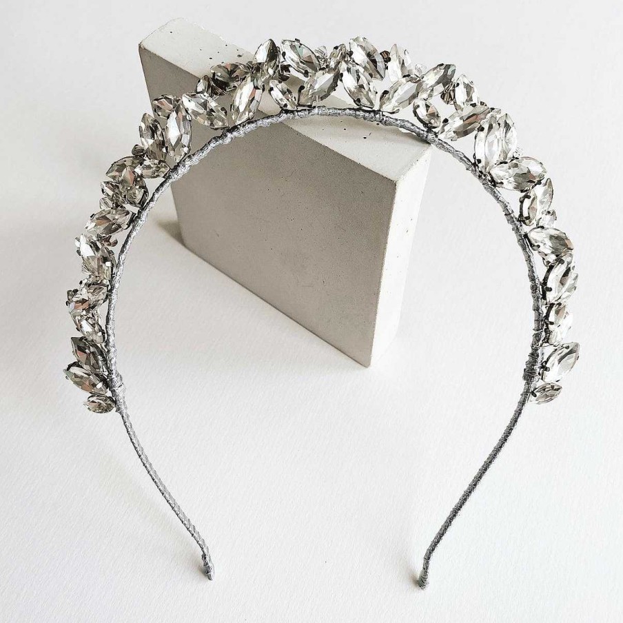 Wedding Hair Accessorieswedding Hair Accessories Miss Clemmie | Cressida Double Crystal Band Crown