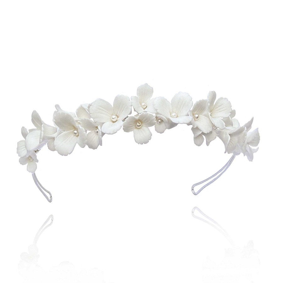 Wedding Hair Accessorieswedding Hair Accessories Ivory & Co | Wildflower Ceramic Floral Garland Headband