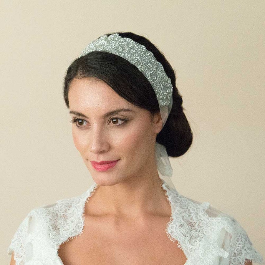 Wedding Hair Accessorieswedding Hair Accessories Ivory & Co | Virginia Crystal Embellished Hair Wrap (Or Belt)