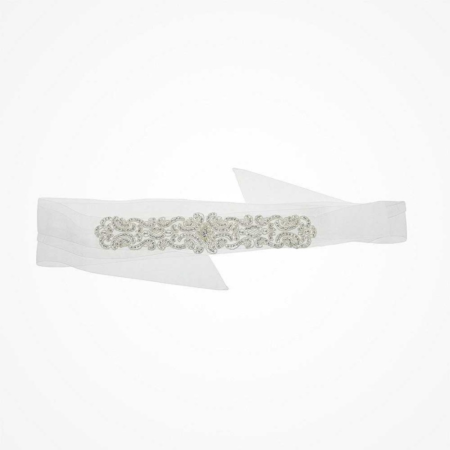 Wedding Hair Accessorieswedding Hair Accessories Ivory & Co | Virginia Crystal Embellished Hair Wrap (Or Belt)