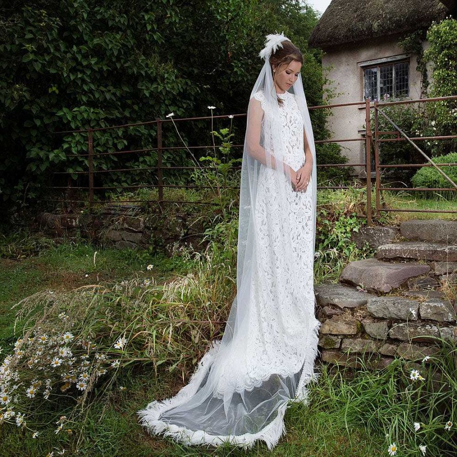 Veils, Cover-Ups And Beltsveils, Cover-Ups And Belts Joyce Jackson | Flamenco Feather Embellished Veil