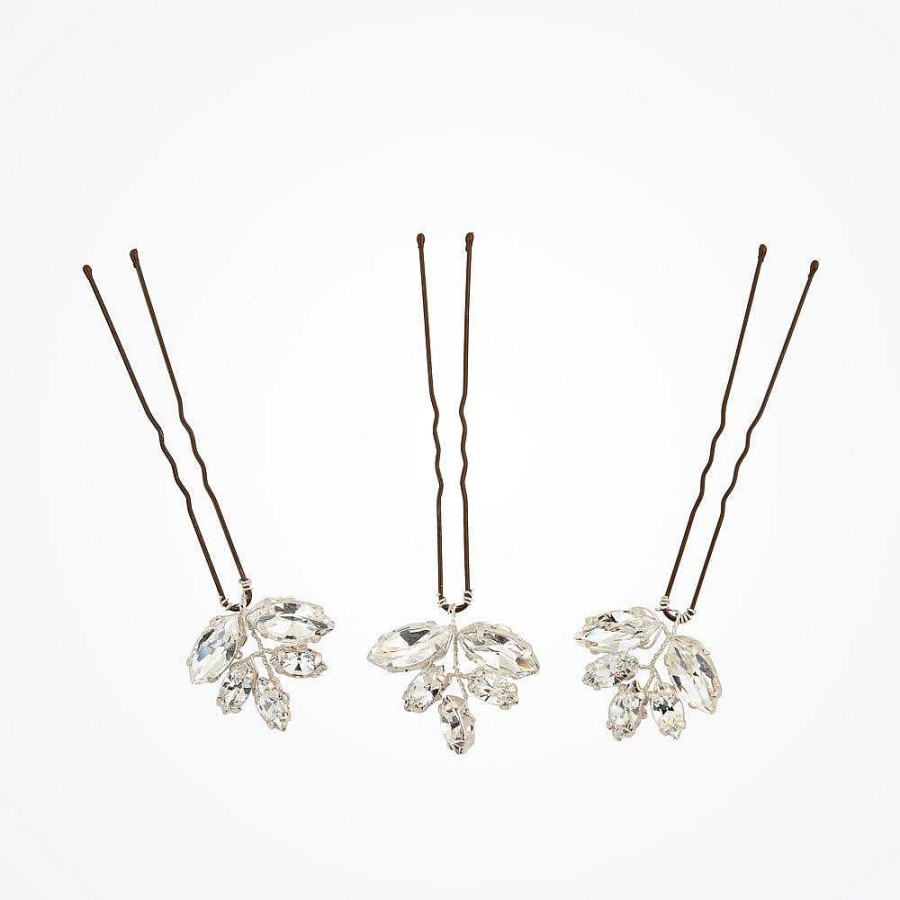 Wedding Hair Accessorieswedding Hair Accessories Chez Bec | Penelope Crystal Hair Pins (Silver)