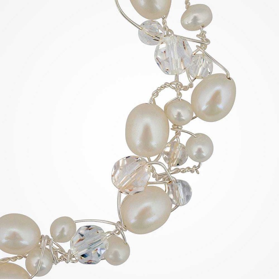 Wedding Jewellerywedding Jewellery Chez Bec | Blossom Pearl Bracelet (Silver)