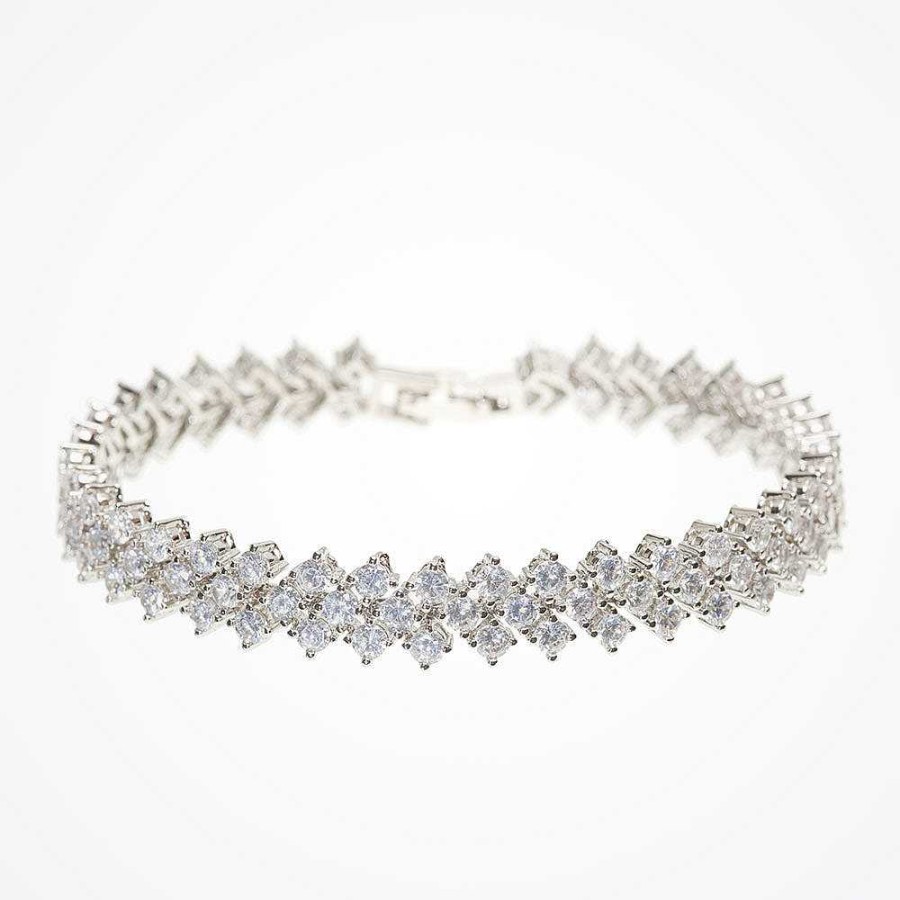 Wedding Jewellerywedding Jewellery Aria | Mathilde Geometric Crystal Bracelet