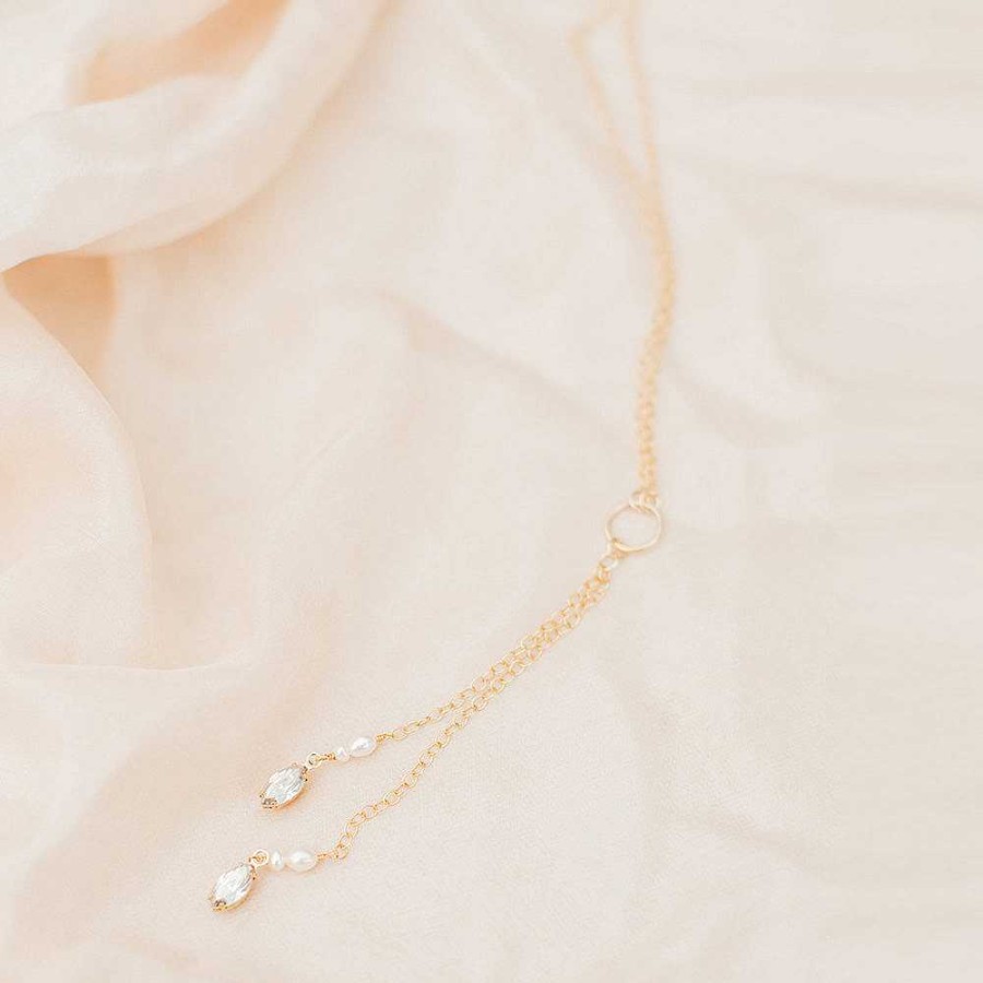 Wedding Jewellerywedding Jewellery Victoria Fergusson | Seeds Of Love Crystal And Pearl Backdrop Necklace