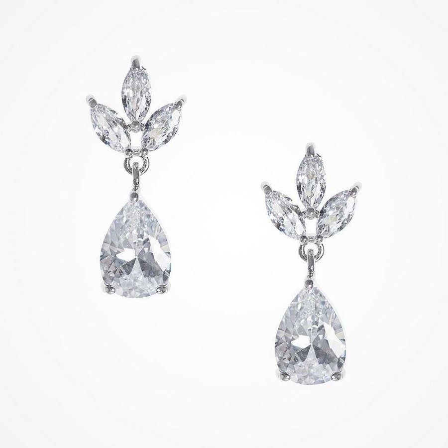 Wedding Jewellerywedding Jewellery Liberty in Love | Kapika Cz Drop Earrings (Silver)