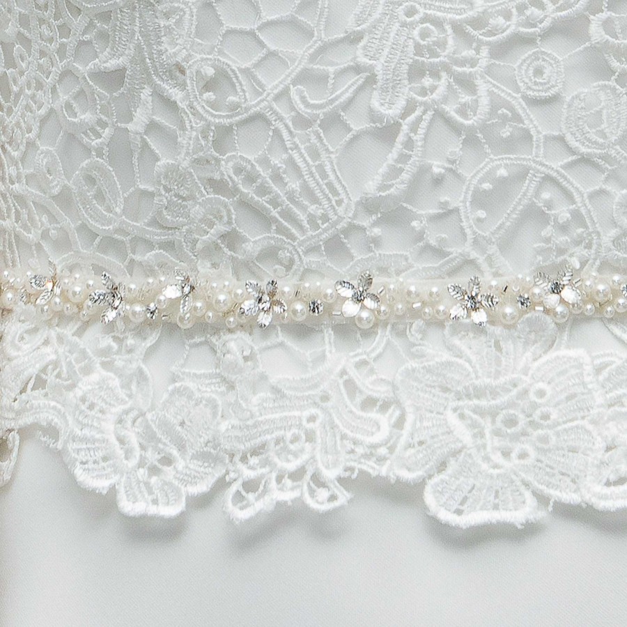 Wedding Jewellerywedding Jewellery Ivory & Co | Daisy Pearl Silver Floral Enamelled Belt