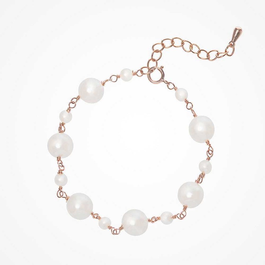 Wedding Jewellerywedding Jewellery Chez Bec | Simplicity Pearl Bracelet (Rose Gold)