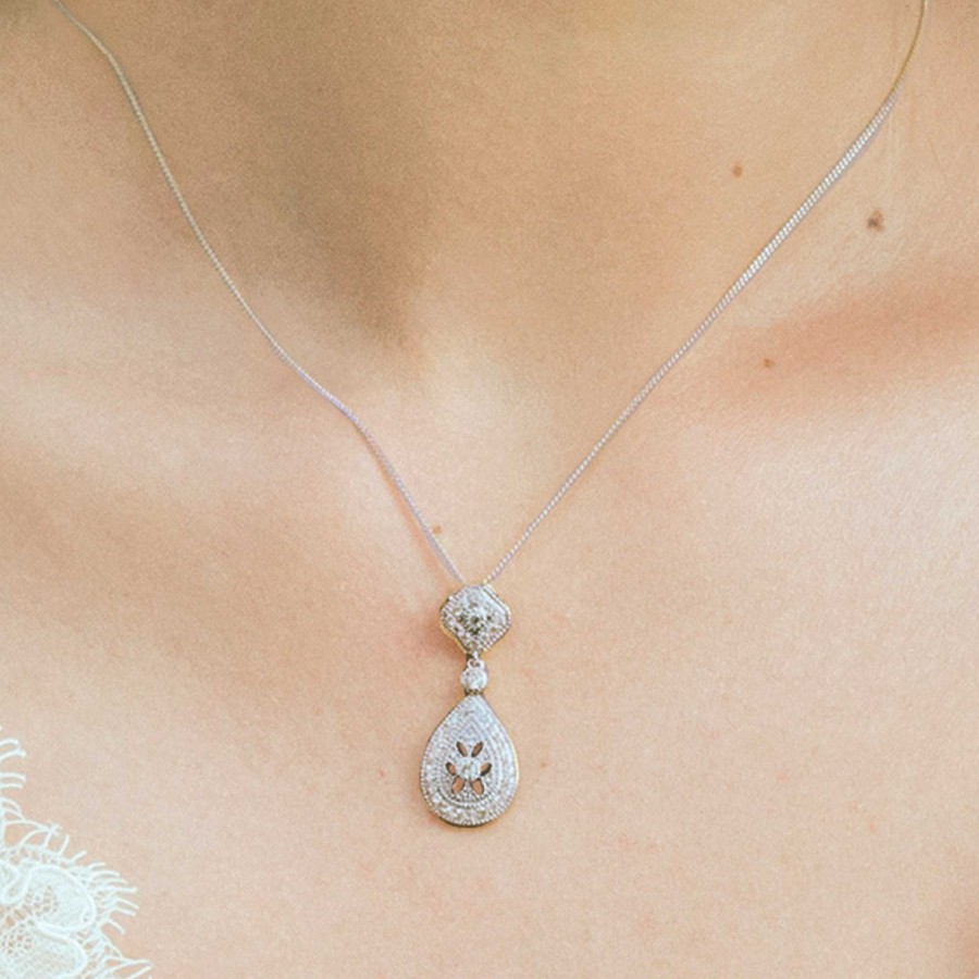 Wedding Jewellerywedding Jewellery Ivory & Co | Moonstruck Crystal Pendant Necklace