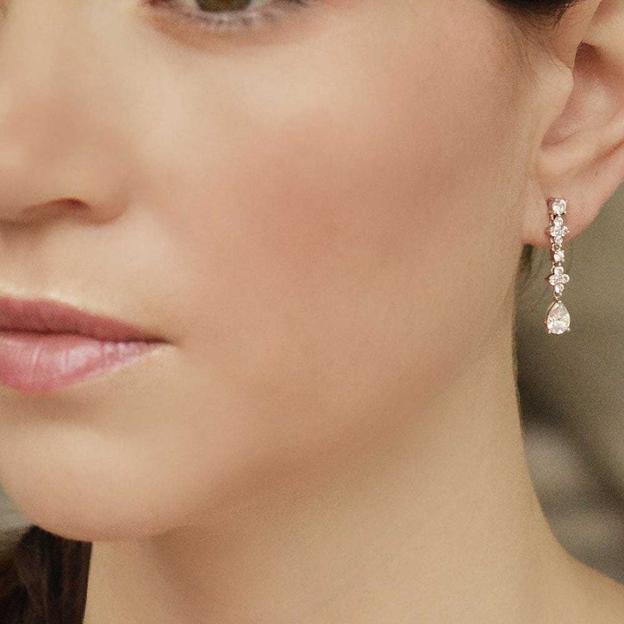 Wedding Jewellerywedding Jewellery Ivory & Co | Andorra Cubic Zirconia Drop Earrings