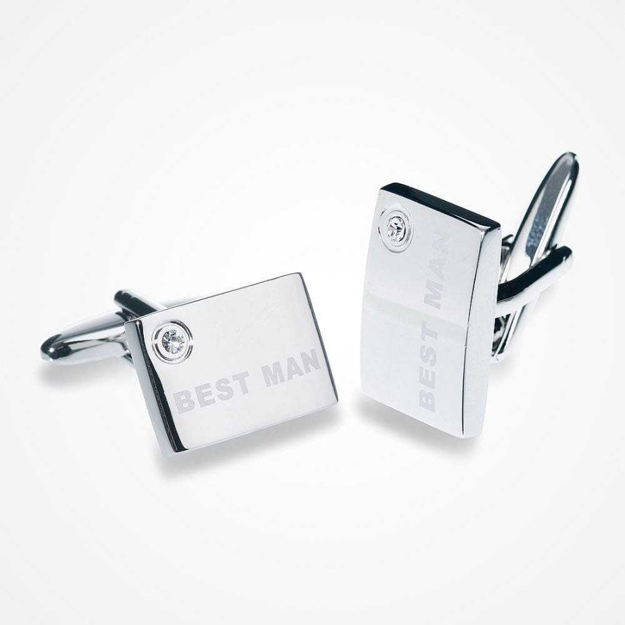 Wedding Jewellerywedding Jewellery Ivory & Co | Best Man Crystal Detail Cufflinks